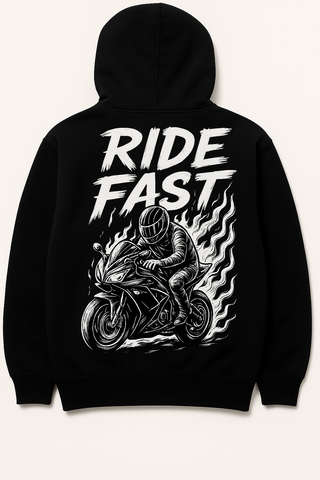 Ride Fast Custom Hoodie – Black