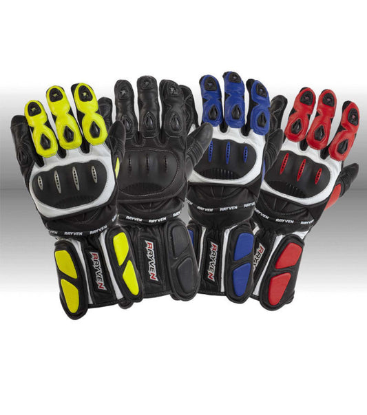 Raven Full Gauntlet Armed Motorcycle Gloves