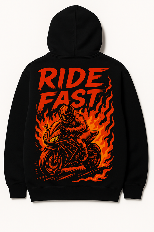 Ride Fast Custom Hoodie – Black
